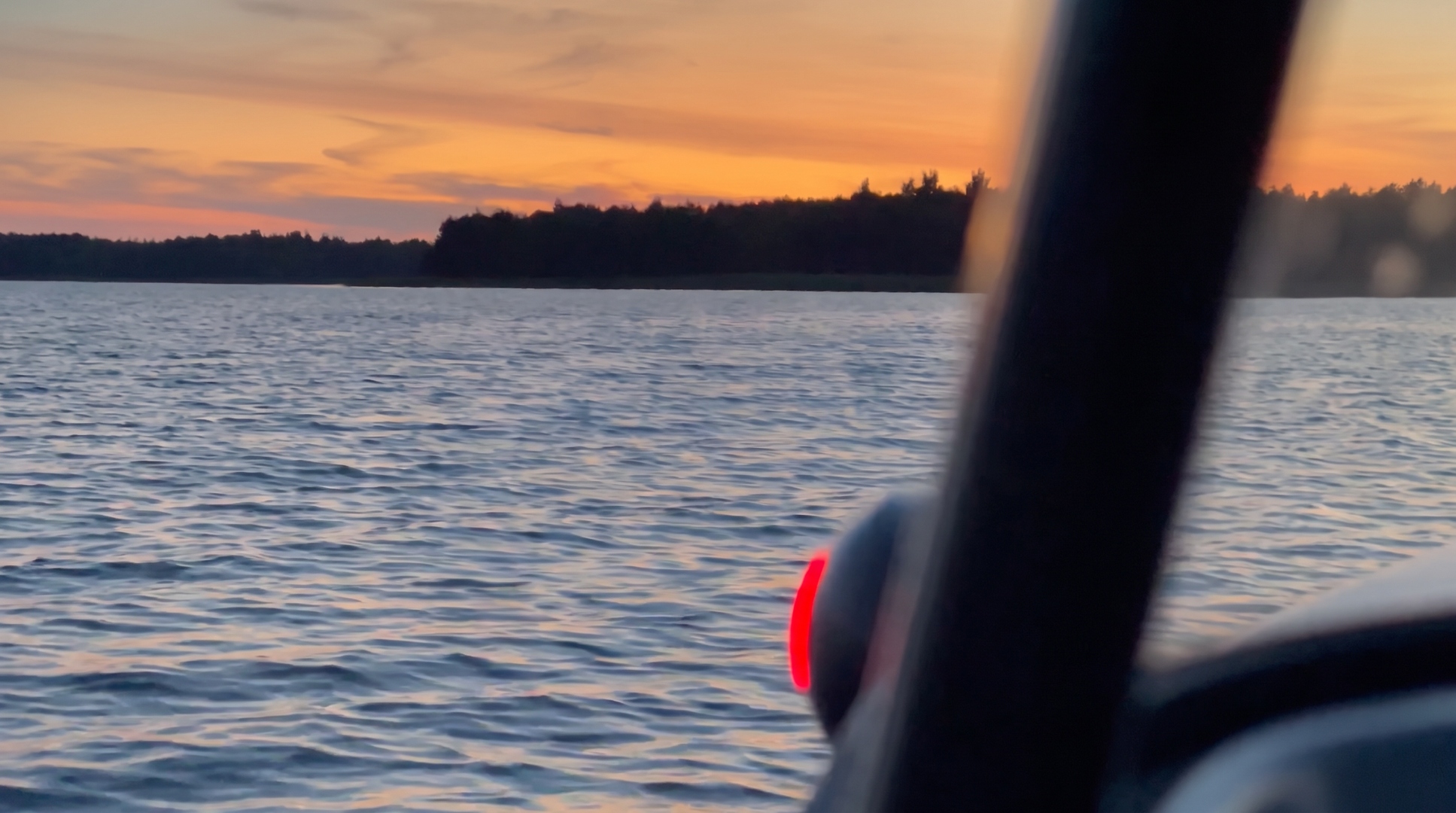Wild Lithuanian waters at sunset